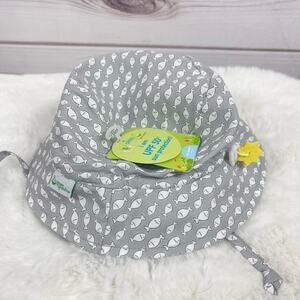 i Play Green Sporouts Gray Fish Bucket Hat Summer Hat 0-6‎ Mo NWT